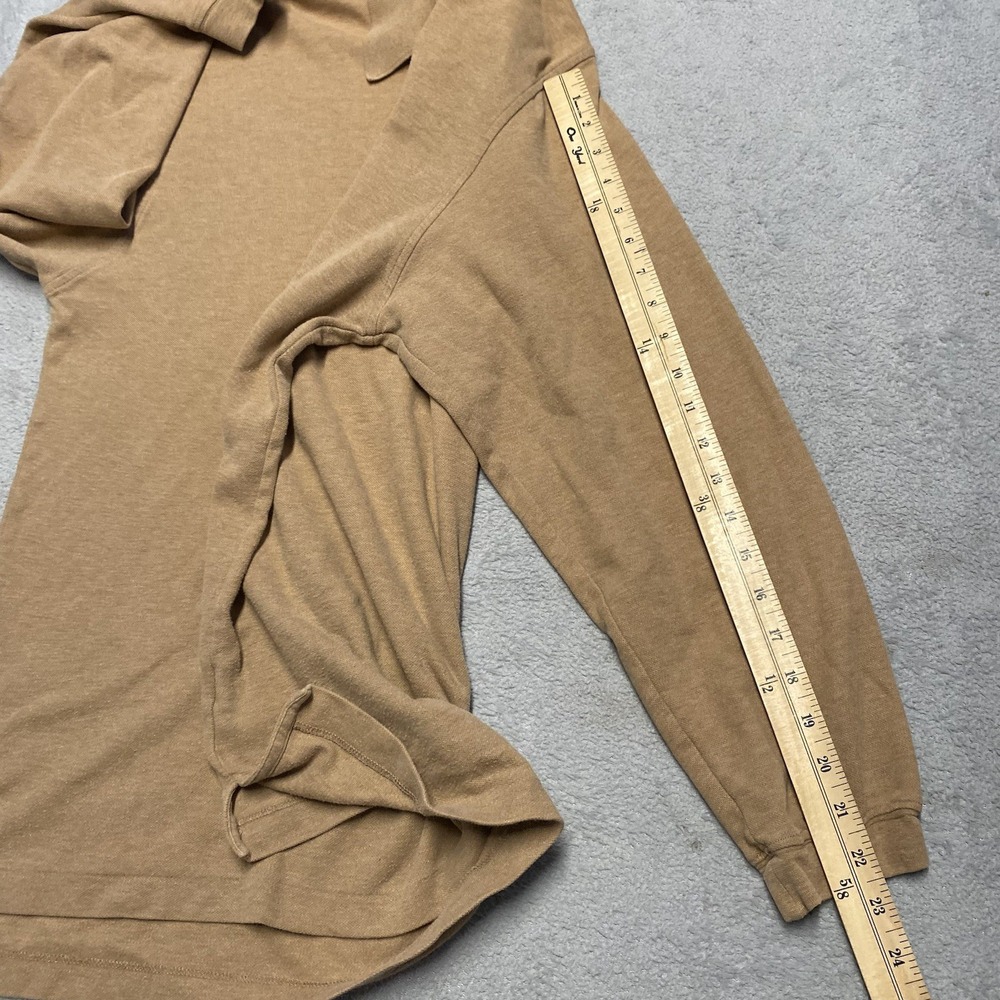 Vintage Brooks Brothers Polo Shirt Mens Large Brown Khaki Long Sleeve Preppy - Picture 6 of 6